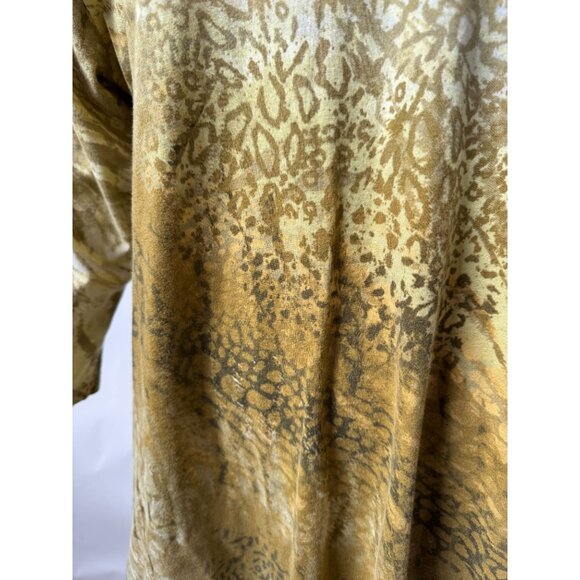 Lori Goldstein XL Animal Print Metallic Tunic Top - Picture 2 of 16